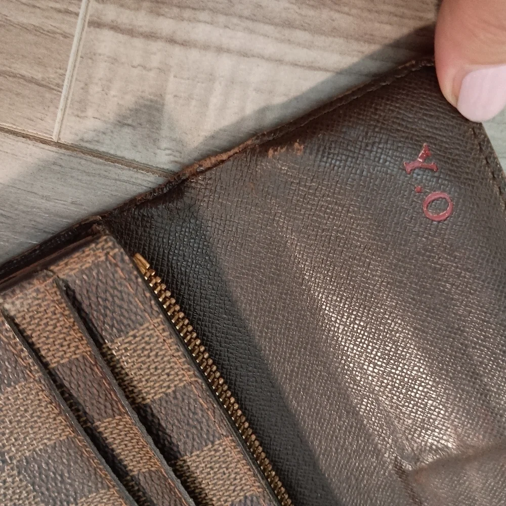 Louis Vuitton Brown Damier Ebene Checkered Wallet